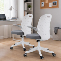 Chaise d'étude réglable pour enfants, chaise de bureau pivotante en maille avec accoudoirs rabattables pour la maison, l'école, la chambre des adolescents