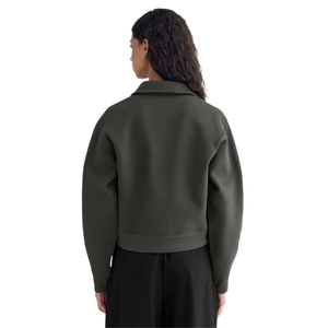 Nouveau T-shirt décontracté pour femme à manches courtes, coupe ajustée, 100 % coton, anti-plis, écologique, demi-zip, idéal pour l'hiver - Product Image 5