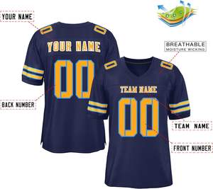 Streetwear OEM Maillots de football américain Sportswear Clubwear Maille de polyester respirante à séchage rapide Logo de l'équipe Numéros - Product Image 6