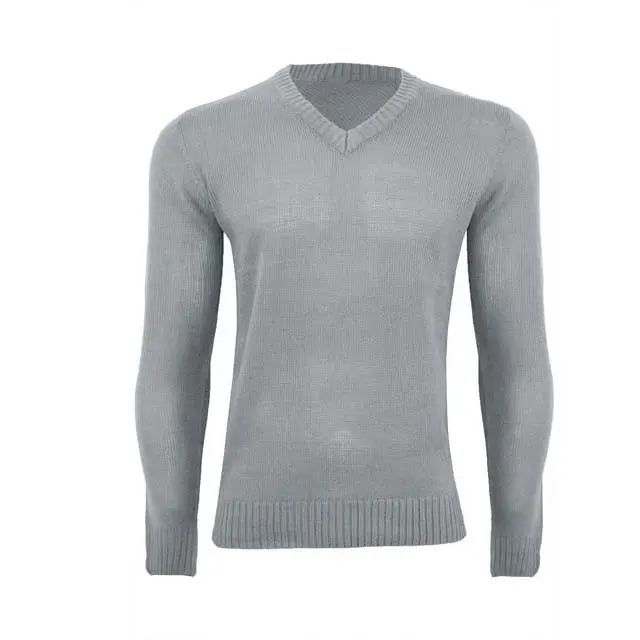 Mens Long Sleeve V Neck Plain Knit Winter Sweater Pullover Breathable Top Quality Manufacture In Pakistan Sports Men Sweaters