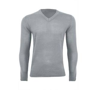 Mens Long Sleeve V Neck Plain Knit Winter Sweater Pullover Breathable Top Quality Manufacture in Pakistan Sports Men Sweaters - Product Image 1