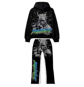 เสื้อวอร์มทรงหลวมแบบลำลองของผู้ชายชุดวอร์มทรงหลวมแบบรูดซิปได้สามแบบสำหรับฤดูร้อน - Product Image 4