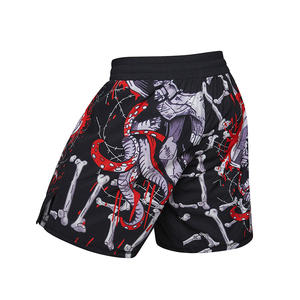 Pantalones cortos OEM MMA personalizados con tela transpirable, cintura elástica duradera para Muay Thai, artes marciales, boxeo, entrenamiento de gimnasia, venta al por mayor - Product Image 6