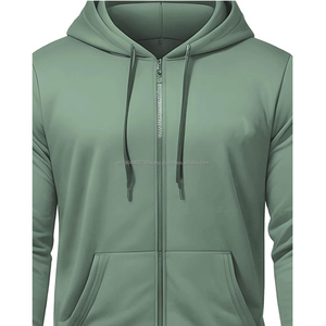 Sudadera con Capucha Extra Grande de Estilo Urbano para Hombre, con Cierre, de Algodón Grueso, Negra, Térmica - Product Image 6