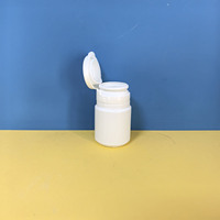 Mini flacons de pilules HDPE blancs recyclables de 30ml 30cc couvercles détachables vides de conteneur de tablette de capsule de médecine pour la sérigraphie