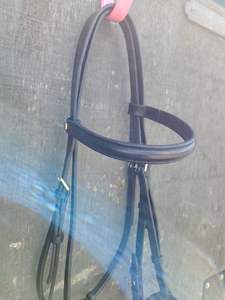Haute qualité Cob noir et marron en cuir véritable cheval bride & rênes prix de gros bon marché - Product Image 4