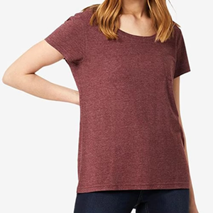 Camisa de algodón de alta calidad, camiseta de manga corta con cuello redondo, ropa informal para mujer, venta al por mayor, ajuste Regular, ropa de verano sólida, comodidad - Product Image 5
