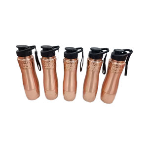 Premium Quality September Super Offer High-End Eco-Friendly Pure Copper <b>Metal</b> <b>Water</b> <b>Bottle</b> Lid Disposable Double Wall Made India - Product Image 4