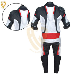 ชุดหนังสำหรับแข่งรถมอเตอร์ไซด์คุณภาพพรีเมี่ยมสำหรับทุกเพศดีไซน์ล่าสุดพร้อมคุณสมบัติป้องกันและกันลม - Product Image 2