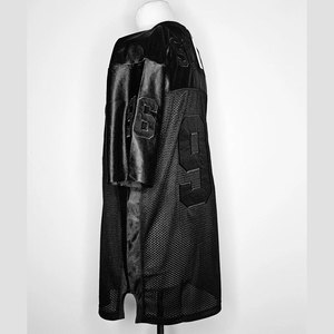Maillot de football américain noir personnalisé OEM Nouveau design avec maillot respirant à manches courtes sublimé - Product Image 2