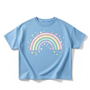 Camiseta de Protección Solar para Niños, 100% Algodón, Informal, Ecológica, Ligera, Tejido Transpirable para Días de Playa, Verano al Aire Libre - Product Image 1