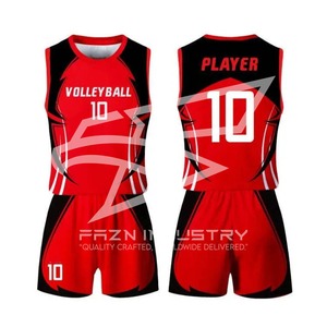 Conjunto de Jersey de voleibol impreso por sublimación, uniformes deportivos de equipo de tela de poliéster duradero con logotipo personalizado - Product Image 2