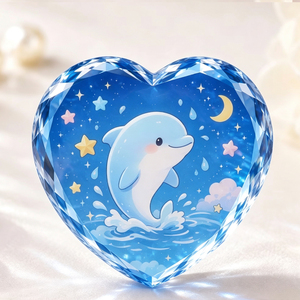 Portachiavi Personalizzato in Acrilico a Forma di Cuore con Diamante, Ciondolo con Logo in Cristallo, Iniziali e Date, Idea Regalo Romantica per Coppie, Amore in Memoria - Product Image 4