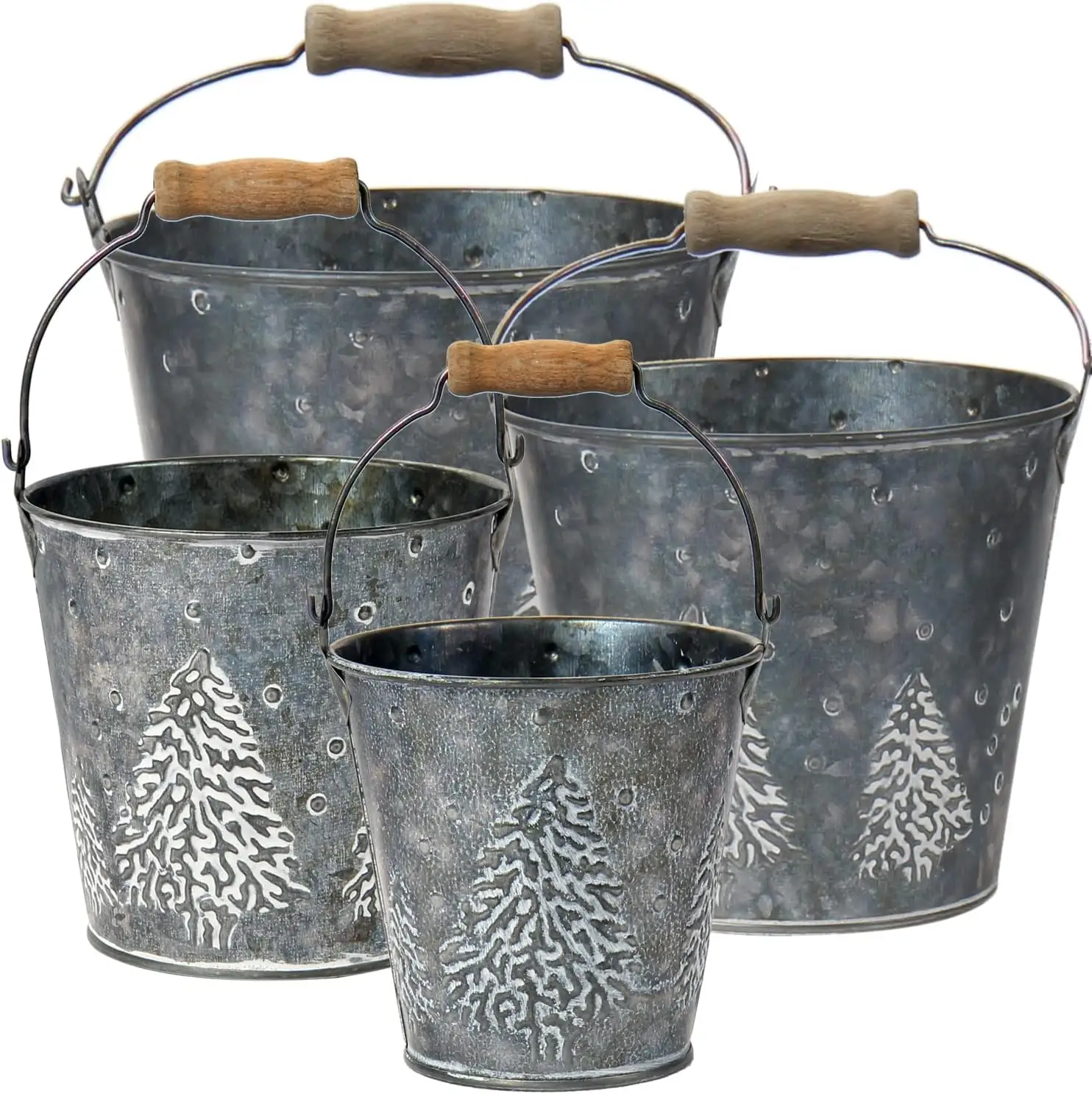 Hot sale garden products galvanized flower pot shape home decors New Design Metal Planter Wholesale Manufacturer Supplier