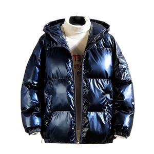 Nouvelle haute tendance sur la taille des hommes bulle brillant doudoune manteaux chauds rembourrés avec des services OEM - Product Image 4