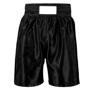 Top Selling <b>High</b> Quality Black Polyester Material <b>Knee</b> Length Boxing Shorts for Sale Custom Made Men Boxing Shorts - Product Image 4