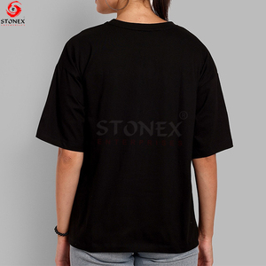 Camiseta personalizada para mujer Añade tu logotipo Impresión de transferencia de calor Verano cuello en V Camisetas para mujer - Product Image 6