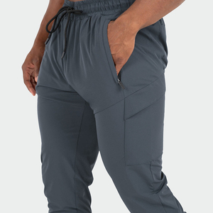 Men's Sport Pants Jogging Workout Adjustable <b>Elastic</b> <b>Waist</b> <b>Trousers</b> With Pockets Custom Logo Embroidery Joggers - Product Image 1