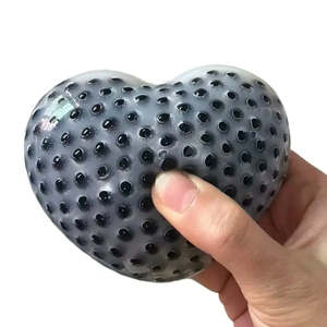 Heart-Shaped Stress Relief Squishy Anti-Anxiety PVC Silicone <b>Rubber</b> <b>Plastic</b> and Foam Squeeze Toys for Children 5-7 Years Old - Product Image 1
