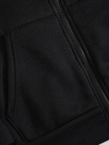 Sudadera con capucha recortada con bordado de letras desgastadas Vintage con cremallera y Jersey Sunfade lavado ácido - Product Image 5