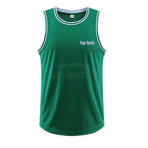 Nueva Camiseta de Baloncesto sin Mangas, Transpirable, 100% Poliéster, con Logotipo Personalizado Impreso, al Mejor Precio - Product Image 1