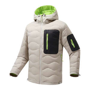 Chaqueta Acolchada de Invierno para Hombre con Logotipo Personalizado, Cuello Alto, Logotipo Frontal, Capucha Extra Grande, Relleno de Algodón, Resistente al Viento - Product Image 1