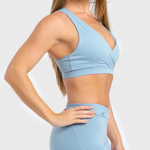 Soutien-gorge de sport anti-rides, haut de yoga réglable, imprimé actif, haut de yoga en beurre, col en V, soutien-gorge de sport basique pour femmes - Product Image 3