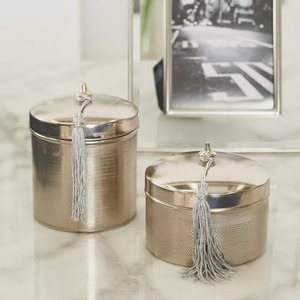 Round Shape Metal Candle <b>Jar</b> With Lid Silver Plated for Wedding & Christmas Tabletop Decor <b>Empty</b> Candle Wax <b>Jar</b> - Product Image 5