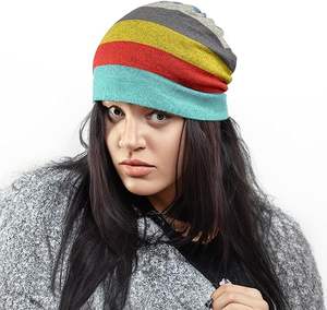 Bonnets oversize décontractés arc-en-ciel pour unisexe, vente en gros avec logo personnalisé, tissu respirant et imperméable, style délavé - Product Image 3