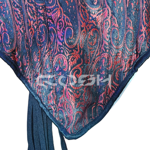 Corset Teddy en Brocart à Motif Paisley Gothique, avec Baleines en Acier et Effet Sculptant sur la Taille - Product Image 3