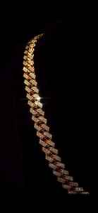 Collar de Cadena Cubana de Lujo con Incrustaciones de Diamantes, Chapado en Rodio, Tono Dorado, Estilo Hip Hop, Joyería Ortodoxa de Moissanita, Regalo y Fiesta - Product Image 5