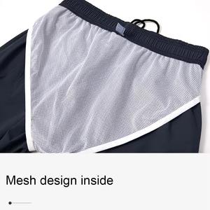 Pantalones cortos de gimnasio para hombre personalizados OEM, tela de lona de sublimación transpirable, cierre de cintura elástica, tallas grandes con bolsillos y cremalleras - Product Image 5