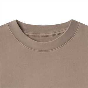 เสื้อยืดเปล่าขายส่ง เนื้อผ้าหนา ทรงโอเวอร์ไซส์ ซักแล้ว เสื้อยืดผู้ชาย ออกแบบเองได้ ผ้าฝ้าย 100% ล้างสีแบบวินเทจ - Product Image 5