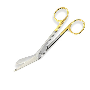 El mejor 5,5 \ "en ángulo medio oro Knowles vendaje acero alemán tijera de operación quirúrgica Manual tijeras de Material inoxidable - Product Image 6