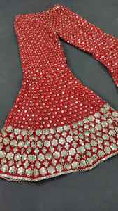 Dupatta-traje de trabajo pesado de boda para mujer, traje indio paquistaní de Georgette con espejo flotante, colección de traje de Salwar Kameez - Product Image 6