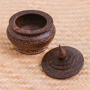 Juego de botes de coco para Decoración de cocina, suministro de fábrica, tarro de madera de coco, productos para el hogar - Product Image 3