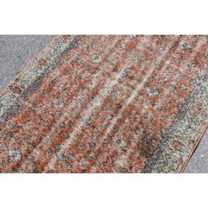 พรมตุรกีโบราณทรงสี่เหลี่ยมผืนผ้าขนาดใหญ่3.6 X 6.5ft คลาสสิกสีแดงสีเบจนามธรรมการเย็บปะติดปะต่อกันลวดลายผ้าขนสัตว์ยางสำหรับวัยรุ่นใช้ในห้องโถง - Product Image 5