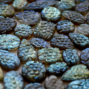 หินลาบราดอไรต์สีฟ้าธรรมชาติแกะสลักอัญมณีหลวมคริสตัลหลายฉูดฉาดสำหรับทำเครื่องประดับหินฮวงจุ้ย - Product Image 2