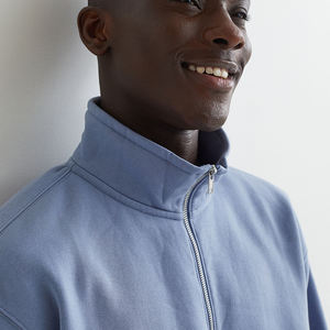 สเวตเชิ้ตคอกลมคอกลมสำหรับผู้ชายทรงโอเวอร์ไซซ์แบบคลาสสิกสีพื้นฤดูใบไม้ผลิออกแบบโลโก้ได้ตามต้องการ - Product Image 3