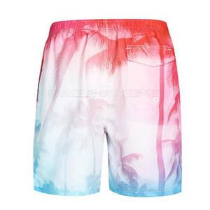 Pantalones cortos de verano de algodón 100% de alta calidad para hombre, logotipo personalizado, sublimación, Cintura elástica de secado rápido, estilo informal, patrón sólido - Product Image 2