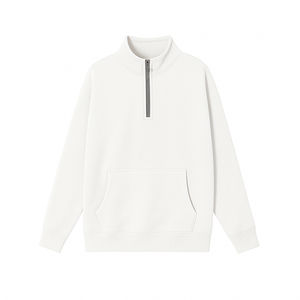 Sudadera de Mujer con Media Cremallera, Estilo Casual, Holgada, de Alta Calidad, 100% Algodón, Felpa, Sudaderas con Media Cremallera, Logotipo Personalizado, MOQ Bajo - Product Image 5