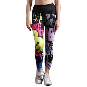 Best Quality 100 Percent Cotton Womens Knee Length <b>Legging</b> Pants for Gym Fitness Elastic Waist High Quality Activewear - Product Image 1