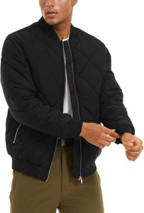 Veste bomber unisexe décontractée confortable en polaire à col montant réversible imperméable de couleur unie avec fermeture éclair - Product Image 2