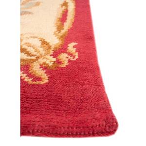 Alfombra Grande de Lana Anudada a Mano Aalam, Diseño Floral y Abstracto en Rojo y Naranja, para Entrada, Pasillo, Rectangular 9x12-Paem-335 - Product Image 4