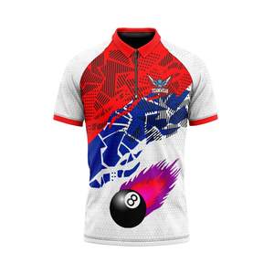 Venta al por mayor de camisetas de billar personalizadas sublimación camiseta de billar con manga corta impresa nombre del equipo conjunto - Product Image 3