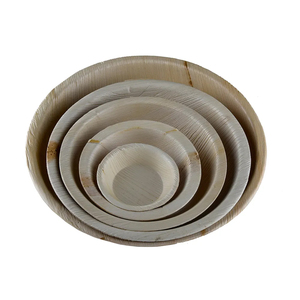 Vaisselle jetable biodégradable écologique Conception de feuille de palmier Bols ronds ovales pour le service des aliments dans les fêtes, les mariages et les événements - Product Image 3