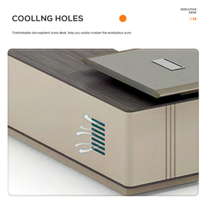 Bàn văn phòng sang trọng Ông Chủ bàn văn phòng bàn điều hành bàn văn phòng Ông Chủ nghiên cứu điều hành với ngăn kéo góc làm bằng gỗ viết - Product Image 2