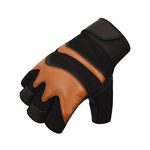 Half Finger PU Leather Unisex Breathable <b>Weight</b> Lifting Gloves for Gym Training Comfortable Workout Wholesale Pakistan - Product Image 3