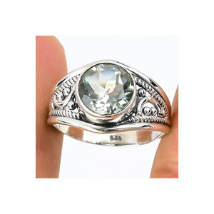 แหวนเงินแท้สีสเตอริงใช้ได้ทั้งชายและหญิง925อัญมณีสีอความารีนอัญมณีสำหรับการหมั้นแบบวินเทจเครื่องประดับเงินครบรอบ - Product Image 1