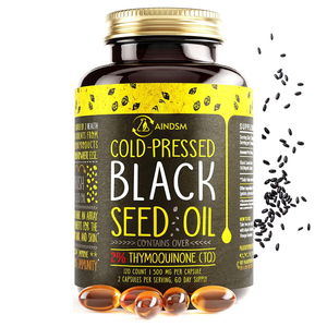 Multifunctional Black Seed <b>Oil</b> Immune Support Softgel Capsules <b>Glowing</b> Skin Cold Pressed Black Seed <b>Oil</b> Softgel for Hair Growth - Product Image 1